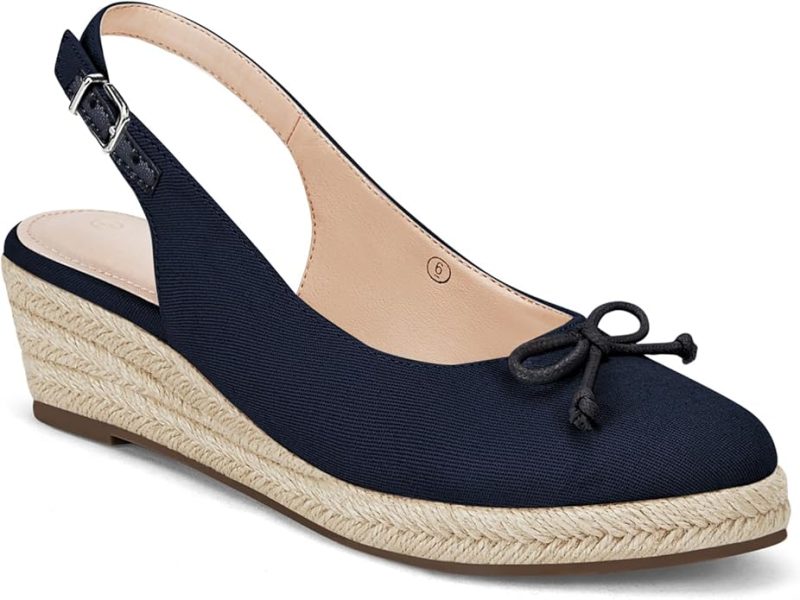 Womens Closed Toe Espadrilles Wedges Shoes