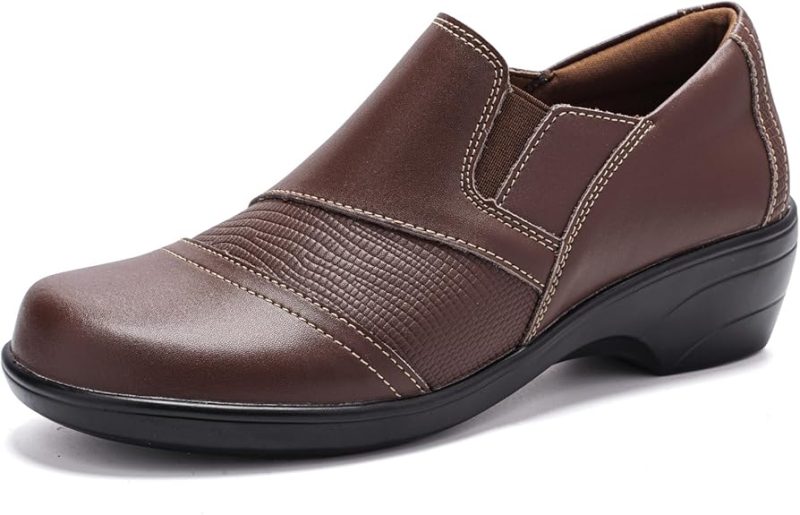 Womens Leather Slip Dress Shoes for Office Business