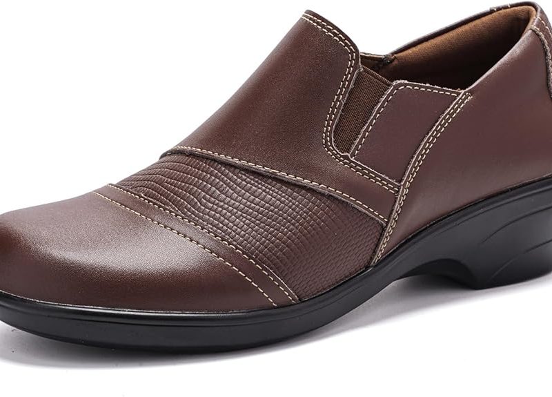 Womens Leather Slip Dress Shoes for Office Business